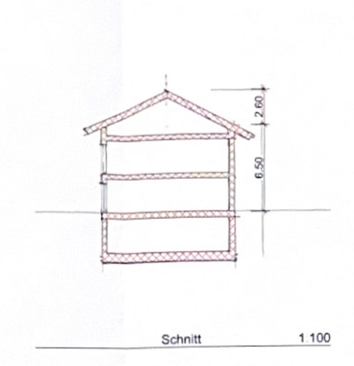 Schnitt aus Bauvoranfrage
