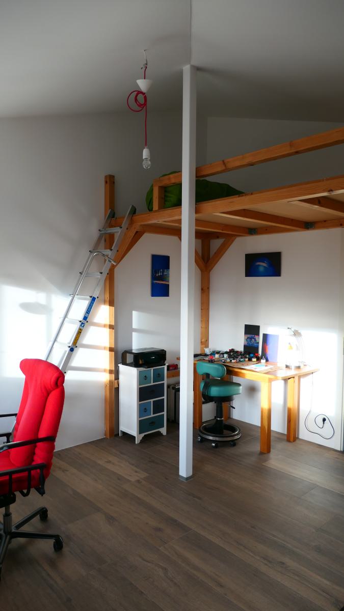 Arbeitszimmer mit Galerie