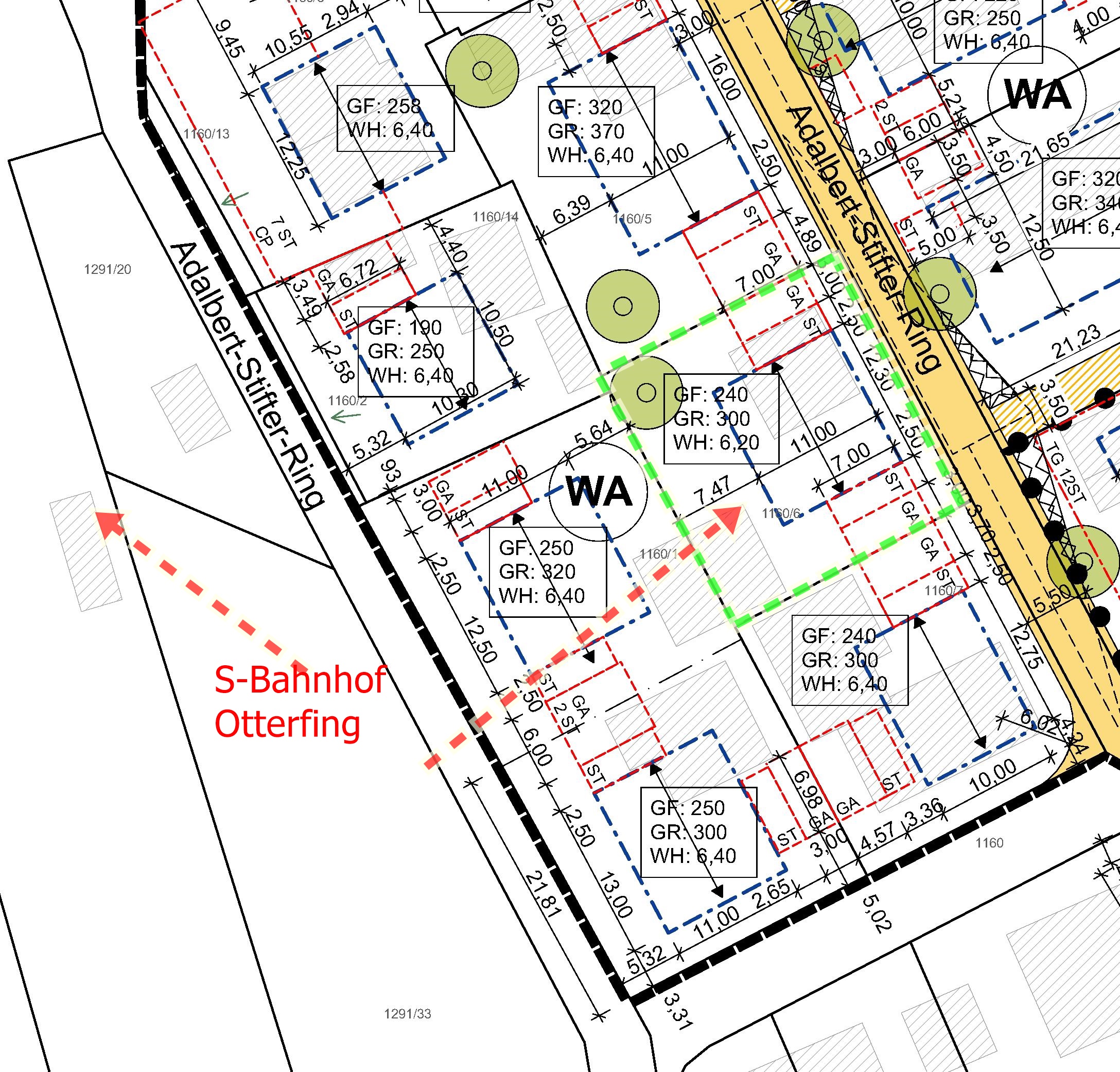 Baugrundstück für eine Doppelhaushälfte nähe Bahnhof